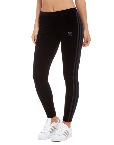 adidas 3 stripe velvet legging.